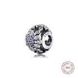 Crystal Snowflake Charms 925 Silver Beads for Bracelets