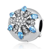 Snowflake Clip Stopper for Bracelets - S925 Silver Bead