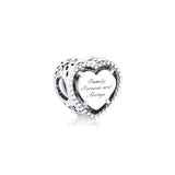 925 Silver DIY Beads Family Tree Heart Charm