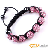 Crystals Bracelet 10mm Micro Pave CZ Disco Ball Beads Bangles