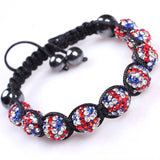 Crystals Bracelet 10mm Micro Pave CZ Disco Ball Beads Bangles