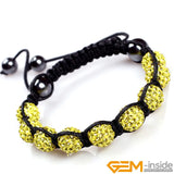 Crystals Bracelet 10mm Micro Pave CZ Disco Ball Beads Bangles