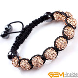 Crystals Bracelet 10mm Micro Pave CZ Disco Ball Beads Bangles