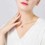Austrian Crystals Fish Pendant Pisces Necklace S925 Silver Jewelry