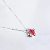 Austrian Crystals Fish Pendant Pisces Necklace S925 Silver Jewelry