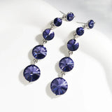 Austria Crystals Long Earrings Wedding Accessories Dangle Earrings
