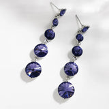 Austria Crystals Long Earrings Wedding Accessories Dangle Earrings