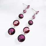 Austria Crystals Long Earrings Wedding Accessories Dangle Earrings