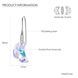 Austria Crystal Moon Pendant Earrings Sterling Silver