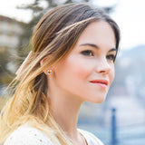 Austrian Crystals Sterling Silver Stud Earrings for Women
