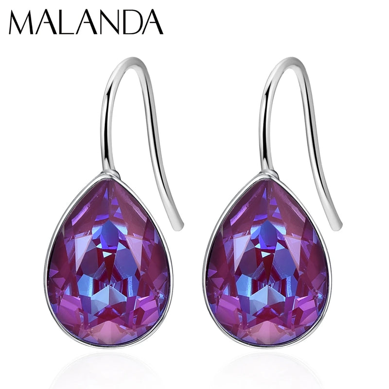Austria Crystal Water Drop Earrings Wedding Party Jewelry