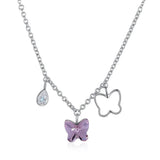 Crystals Necklace Women Pendants S925 Sterling Silver Jewelry