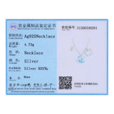 Crystals Necklace Women Pendants S925 Sterling Silver Jewelry