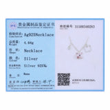 Purple Butterfly Crystal Necklace S925 Sterling Silver Jewelry