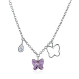 Crystals Necklace Women Pendants S925 Sterling Silver Jewelry