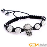 Crystal Skull Jewelry 10mm CZ Disco Ball Rhinestones Bracelets Bangles