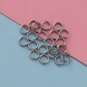 200pcs Stainless Steel Split Jump Rings Metal Keychain Accessories