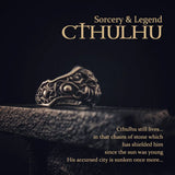 Cthulu Ring 925 Sterling Silver Adjustable Dark Magic Myth Ornament