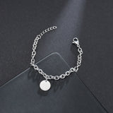 Cuba Chain Name Round Bracelet Stainless Steel Personalized Jewelry