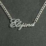 Cuba Chain Bijoux Femme Old English Name Necklaces