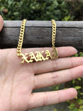 Cuba Chain Bijoux Femme Old English Name Necklaces