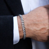 Cuban Chain Bracelet 5mm Stainless Steel Men Women Party