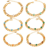 Cuban Chain Turquoise Bracelet for Women