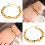 Cuban Chain Turquoise Bracelet for Women