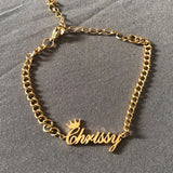 Personalized Stainless Steel Cuban Chain Name Bracelet Gift