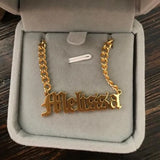 Cuban Chain Name Necklace Pendant Jewelry Personalized Stainless Steel