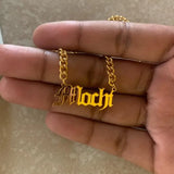 Cuban Chain Name Necklace Pendant Jewelry Personalized Stainless Steel