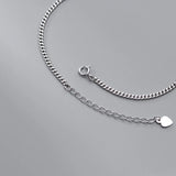 Sterling Silver Cuban Link Anklet for Women