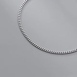 Sterling Silver Cuban Link Anklet for Women