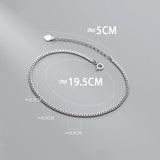 Sterling Silver Cuban Link Anklet for Women