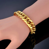 Men's Cuban Link Bracelet Punk Heavy Chain Stainless Steel Bracelet