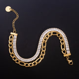 Cuban Link CZ Bracelet for Women Men Party Gift
