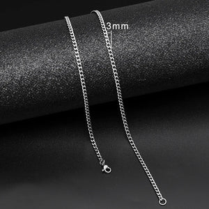 Cuban Link Chain Necklace for Men Women Stainless Steel Choker Jewelry