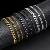 Cuban Link Chain Necklace for Men Women Stainless Steel Choker Jewelry