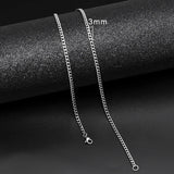 Cuban Link Chain Necklace for Men Women Stainless Steel Choker Jewelry