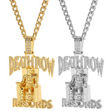Cuban Necklace Hip Hop Records Men Link Chain Pendant
