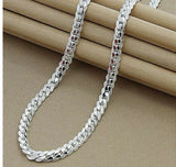 Cuban Silver Necklace Unique Silver-Plated Necklace Jewelry