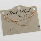 Cube Figured Lux Double Chain Anklets