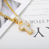 Crystal Cube Initial Necklaces for Women Men Punk Alphabet Pendant Necklace
