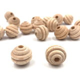 Wooden Square Round Beads 8-20mm Natural Beech Wood Spacer Beads