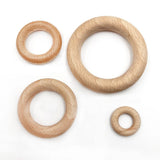 Wooden Square Round Beads 8-20mm Natural Beech Wood Spacer Beads