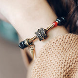 Cubic Ebony Copper Bracelet Hammered Texture Rock Metal Jewelry