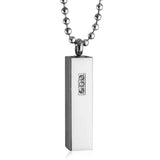 Cubic Shape Pendant Urns for Ashes Cremation Jewelry Stainless Steel