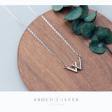 CZ Alphabet Pendants 925 Silver Necklace Women Letter Pendant Jewelry