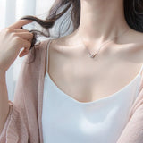 CZ Alphabet Pendants 925 Silver Necklace Women Letter Pendant Jewelry