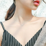 CZ Alphabet Pendants 925 Silver Necklace Women Letter Pendant Jewelry